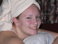 Krissy enjoying a royal spa treatment