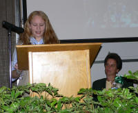 Krissy at the podium