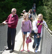 Crossing the shaking bridge
